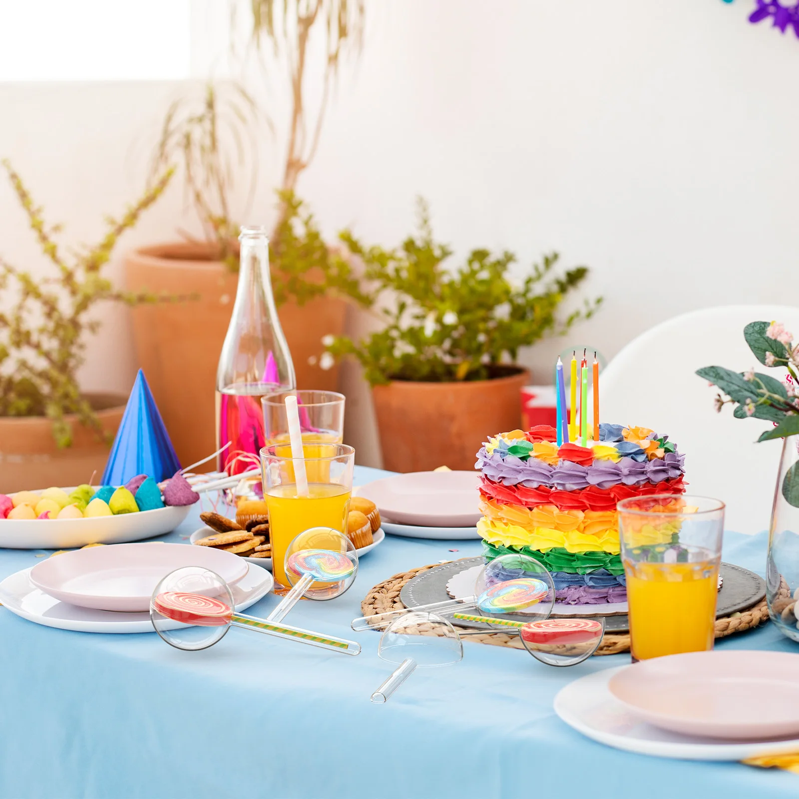 

12Pcs Candy Box Round Plastic DIY Handcraft Container for Lollipops Cookies Storage Party Favors Decoration Candy Wrapping Box