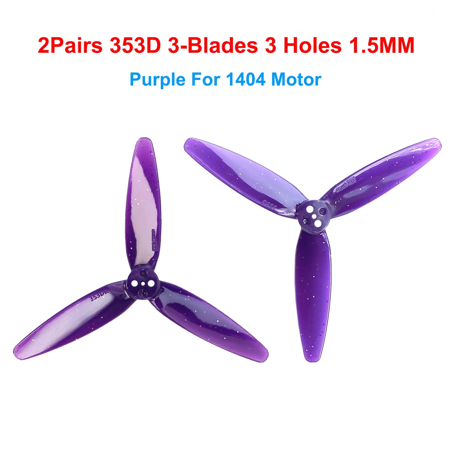 Gemfan 10 Paar (10CW + 10CCW) 353D 1,5 mm 3 Loch 3,5 Zoll 1404 4600KV/ 493D 4,9 Zoll 2207 2050KV Propeller für 3D Freestyle Drone – Detail 2
