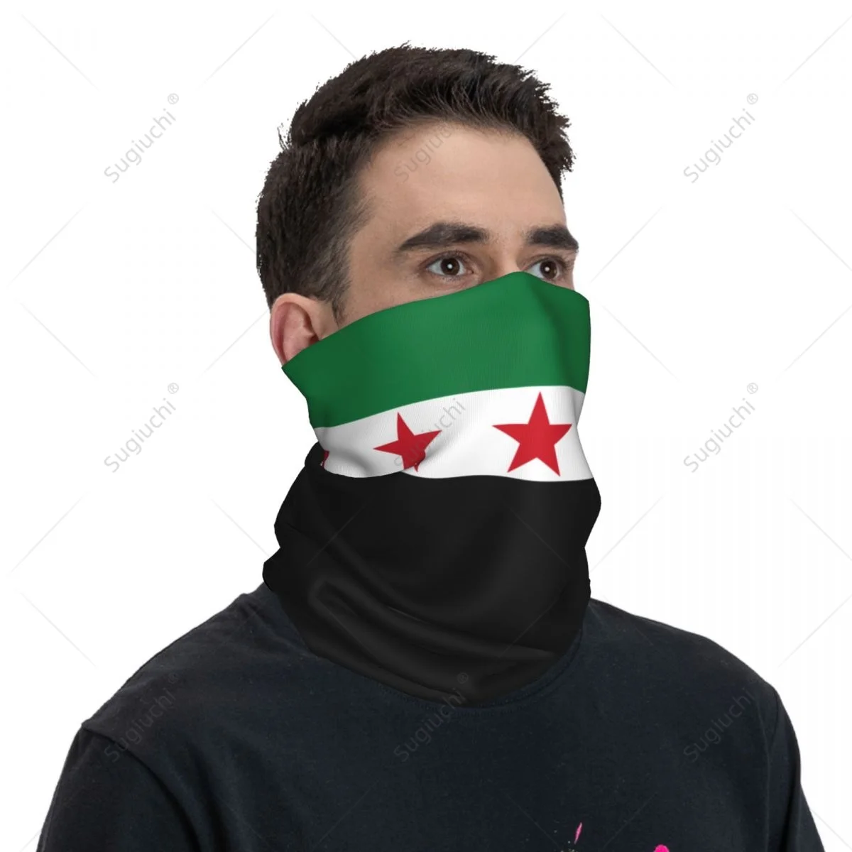 Unisex Syria Flag 1932-1961 Neckerchief Scarf Neck Face Mask Scarves Neck Warmer Seamless Bandana Headwear Cycling Hiking