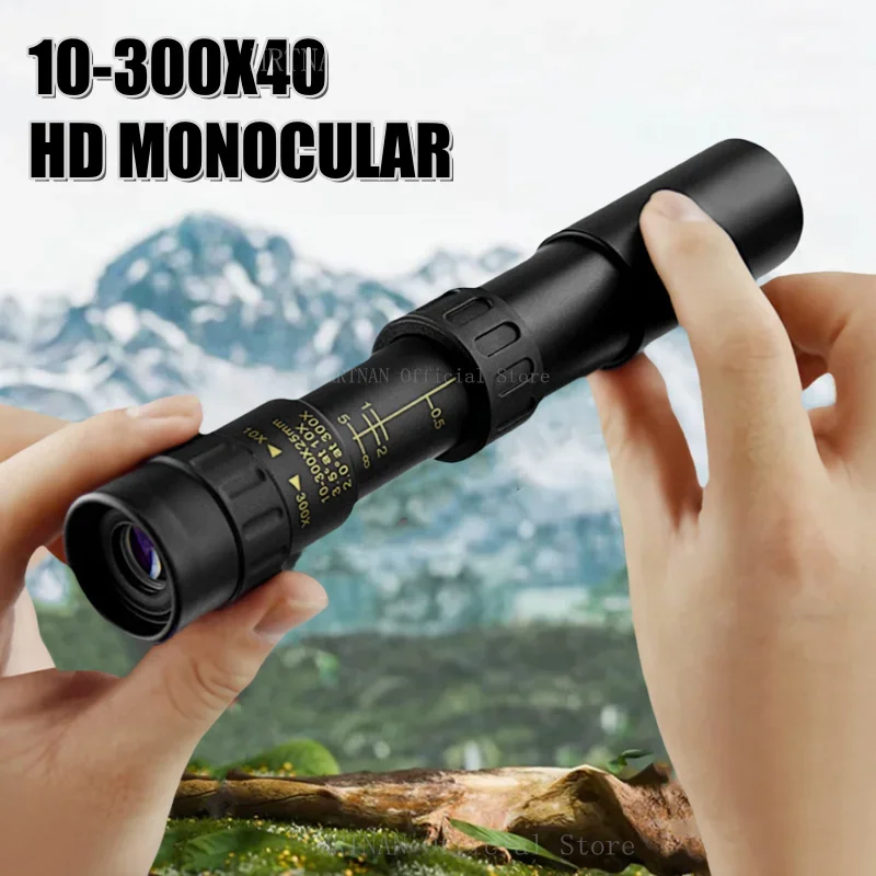 Metal Powerful Binoculars Long Range Reach 10-300X Zoom HD BAK4 Portable Professional Telescope Monocular for Hunting - Image 2