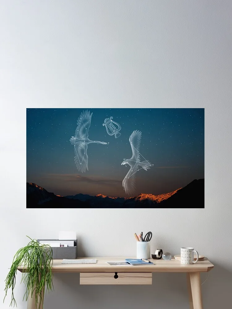 Best Constellations Season-by-Season: Northern Hemisphere, Print Art Canvas Poster,Living Room , Home Wall Decor Picture