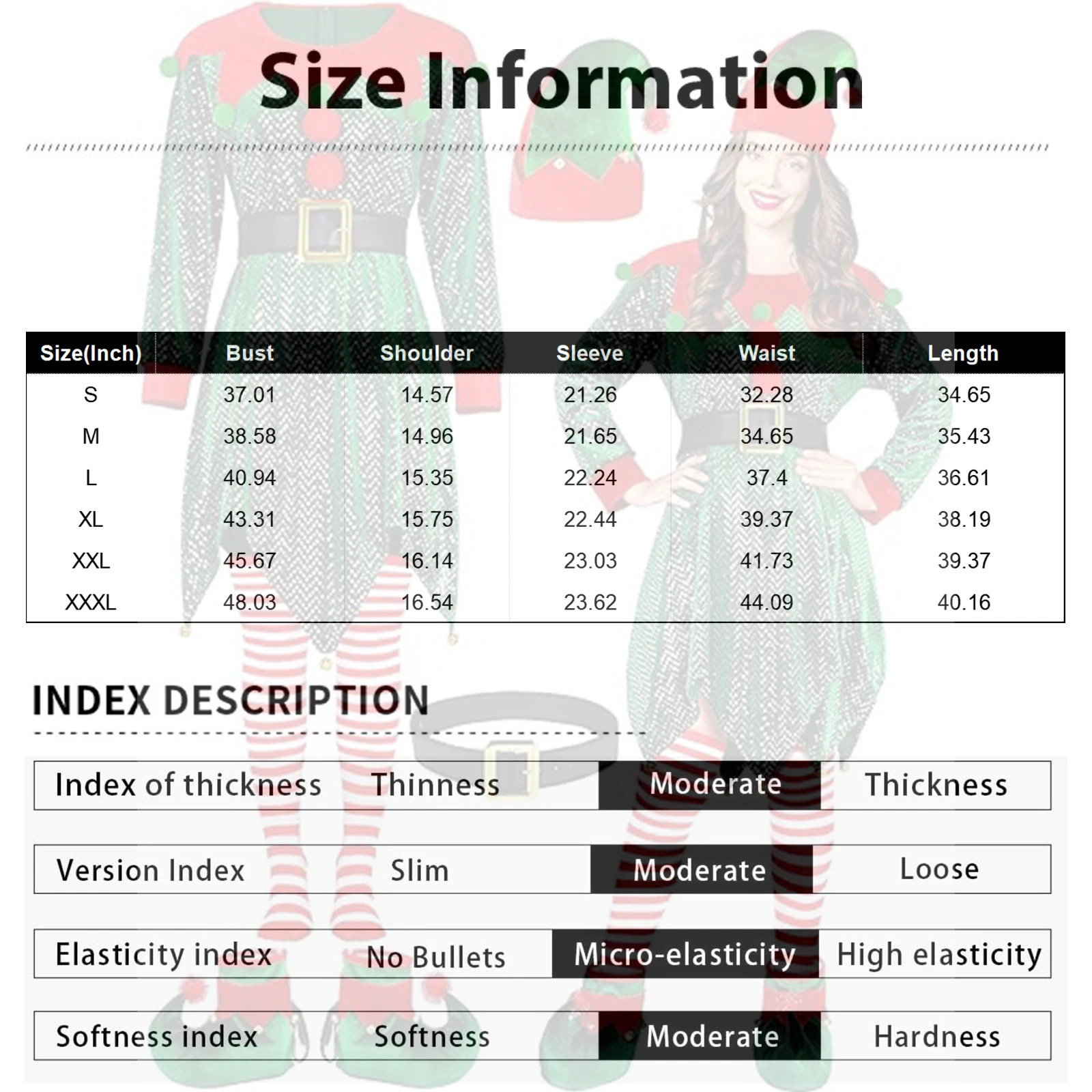 الكبار عيد الميلاد قزم مجموعة فستان أداء الحفلات مجموعة فستان تأثيري قبعة الجوارب السراويل حزام أحذية السنة الجديدة مطرزة زي الحفلات #5
