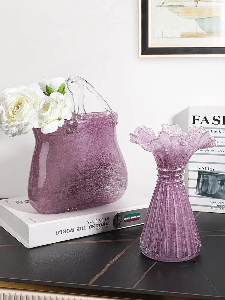 

Modern luxury handmade lace vase living room coffee table high-end home desktop soft decoration flower ornaments decor