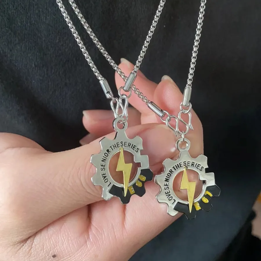 Can a Thai Drama Senior Love Me? Gear Necklace Luxury Simple Couple Sweater Chain Neck Chain