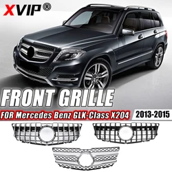 XVIP GTR Style Upper Grille For Mercedes Benz GLK-Class X204 2013-2015 GLK250 GLK300 GLK350 Black Diamonds Style Racing Grilles