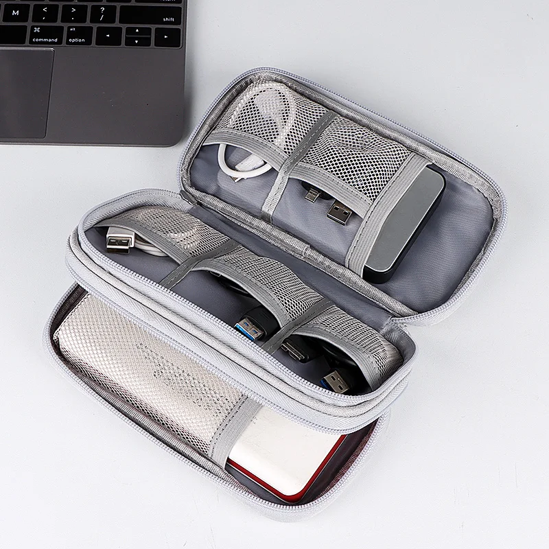 Grid multi-compartment storage box double zipper upgrade waterproof and scratch-proof large capacity