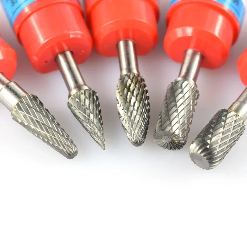 1pc 6mm Shank Diameter 10 Rotary Carbide Cutting Double  Burrs Power Tools Accessories for