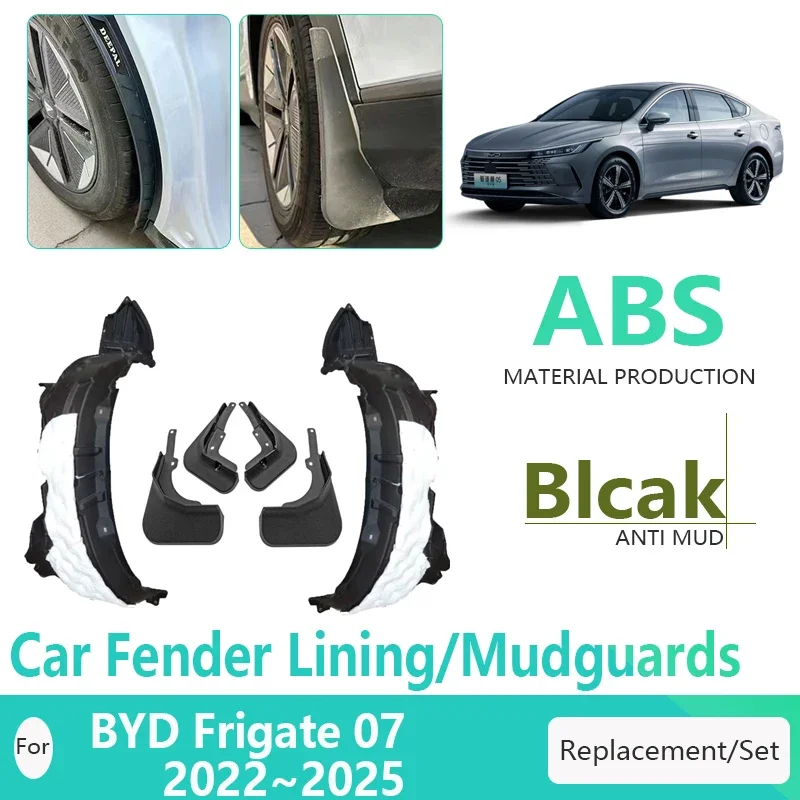 

Car Mud Guard For BYD Destroyer 05 2022 2023 2024 2025 Lined Rear Wheel Fender Mudguard Mudflaps Door Guard Mud Auto Accessories