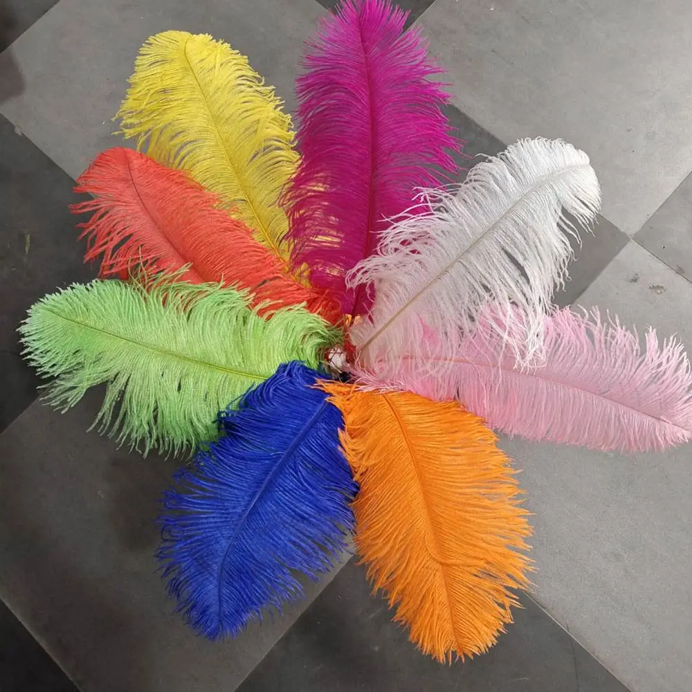 10Pcs/Lot Natural Ostrich Feathers for Crafts Wedding Decor Handicraft Accessories Table Centerpieces Carnival Plumas Christmas