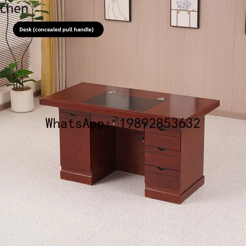 

X7 Solid Wood Paint Computer Desk Staff Writing Desk Single Seat Office Desk Chair