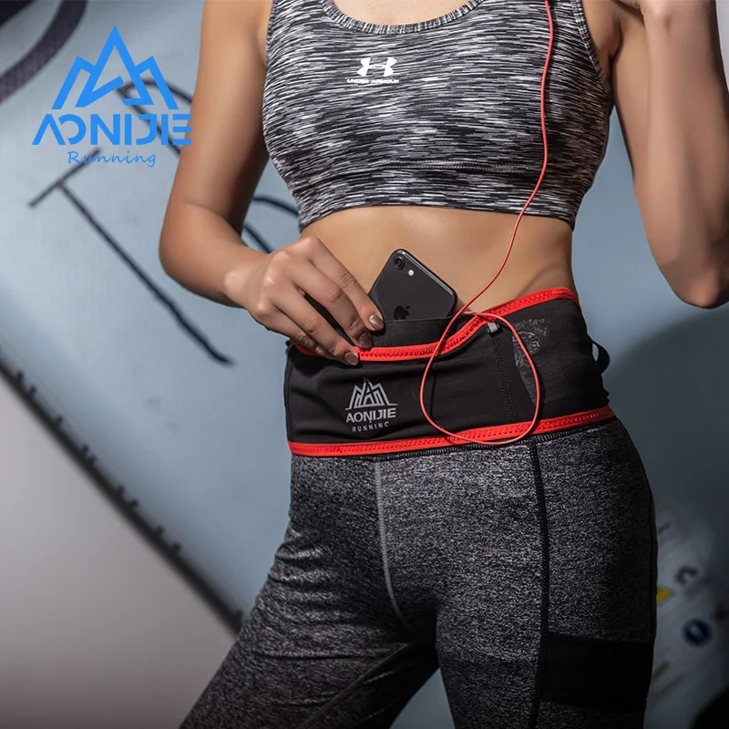 AONIJIE-riñonera para correr W938S, bolsa para viaje, dinero, Maratón, gimnasio, entrenamiento, Fitness, soporte para teléfono móvil de 6,9 pulgadas