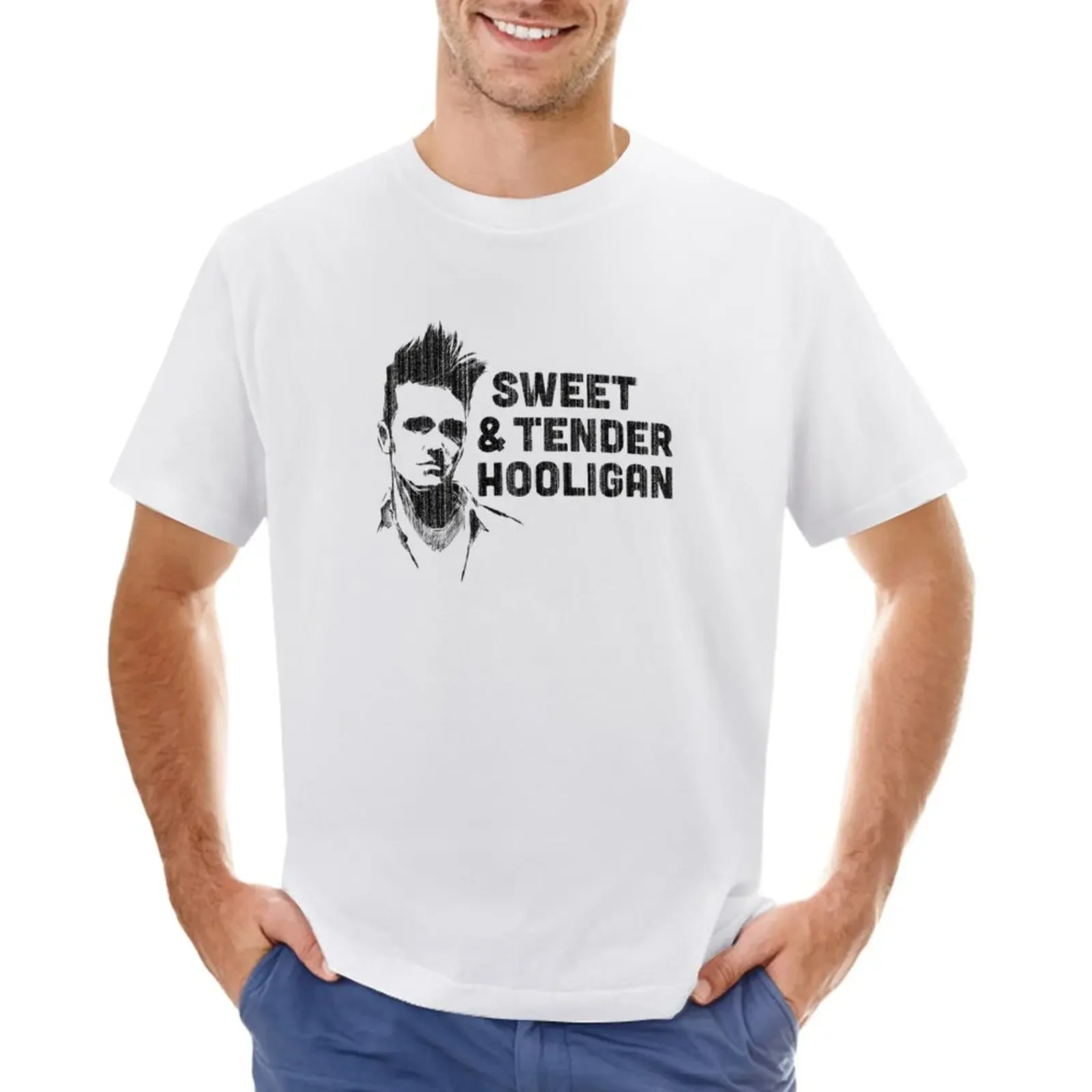 Sweet and Tender Hooligan T-Shirt for a boy Short sleeve tee Blouse Men's cotton t-shirt