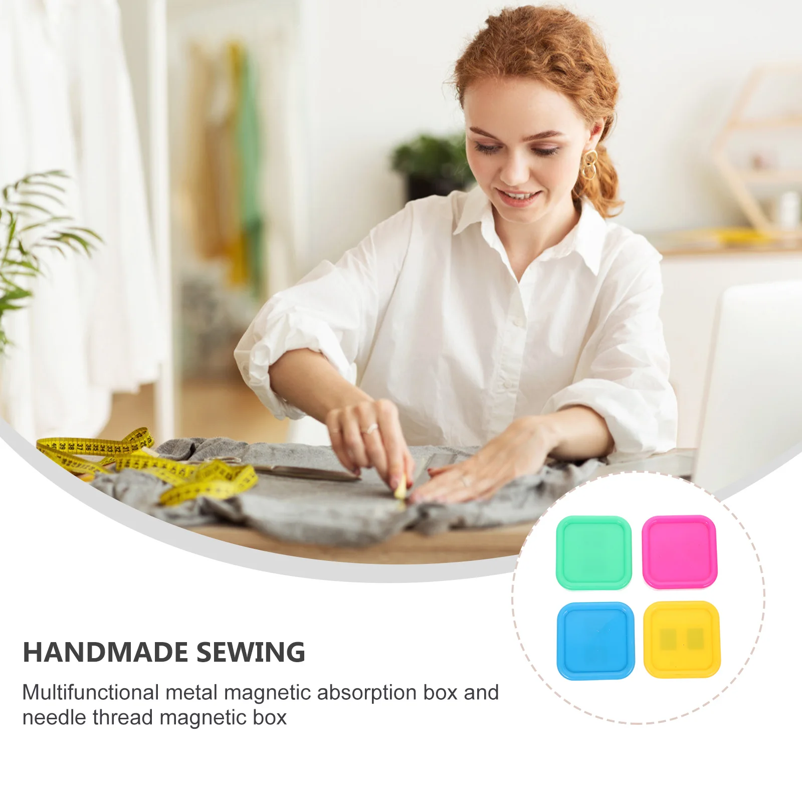 

4pcs Magnetic Pin Box Durable Lightweight Storage Cases for Needles Pins Clips Nails Sewing Tools ganizer Gifts DIY Travel Pin