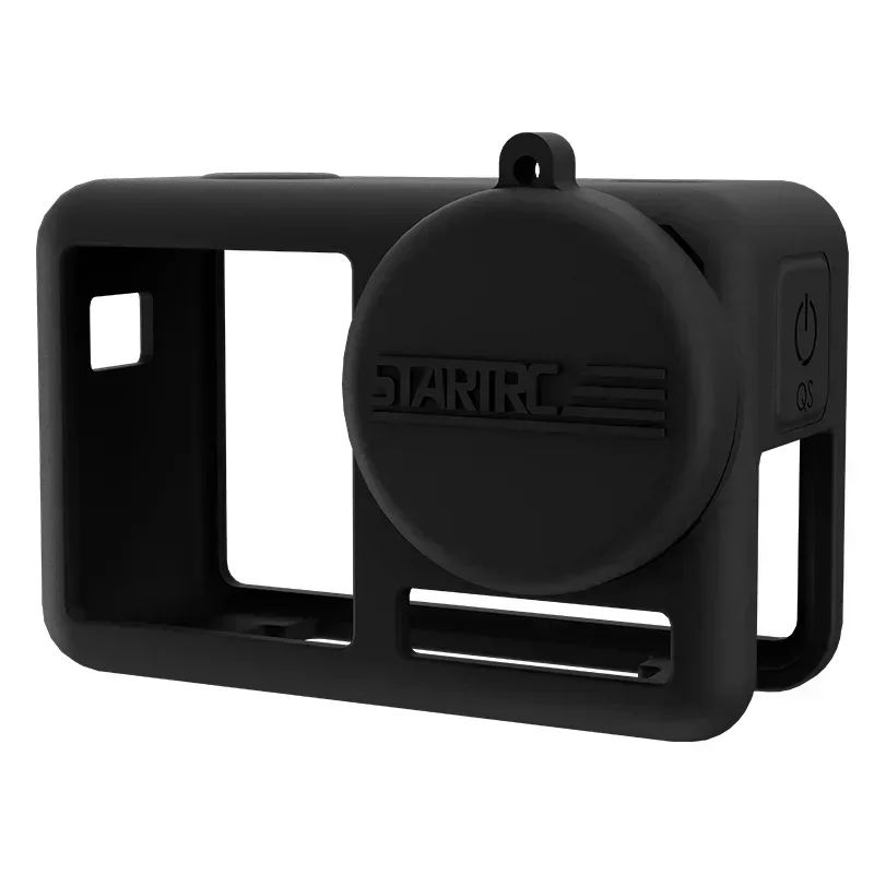 STARTRC Silicone Protective Cover for DJI Action 4 Soft Lens Sleeve Case w/ Lanyard Rope Osmo Action 3 Sport Camera Accessories