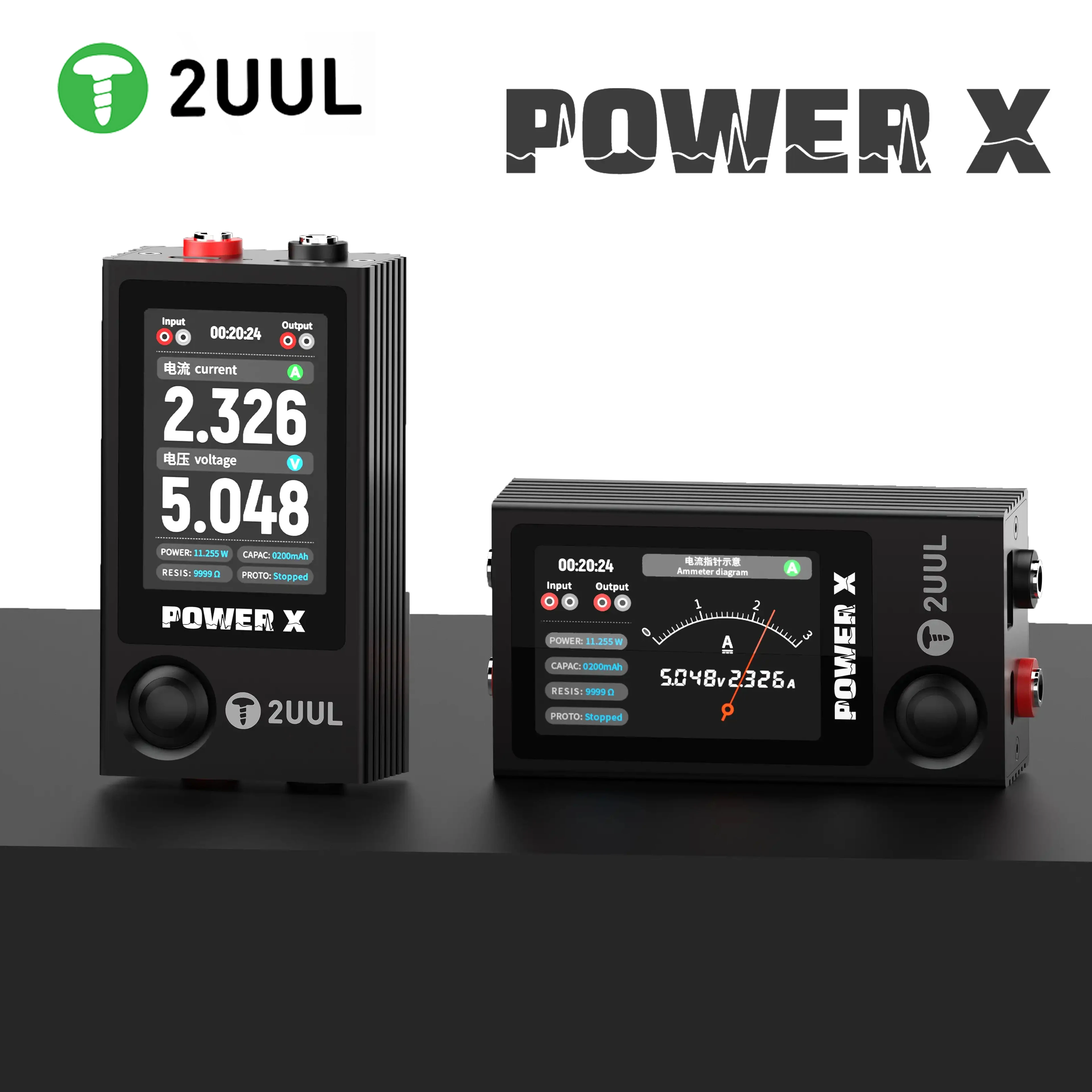 2UUL PW11 Power X Intelligent Digital Display Power Supply Tester for Mobile Phone Repair Current and Voltage Detection Tool