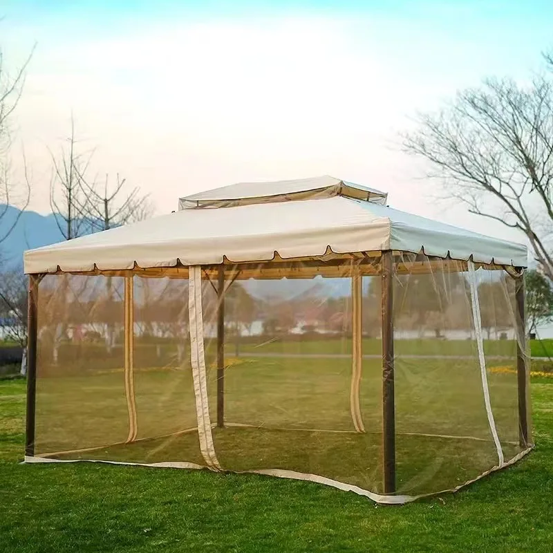 High quality 3x4m Aluminum Gazebo, Double Roof Metal tent with Double Roof Easily Assembled for outdoor