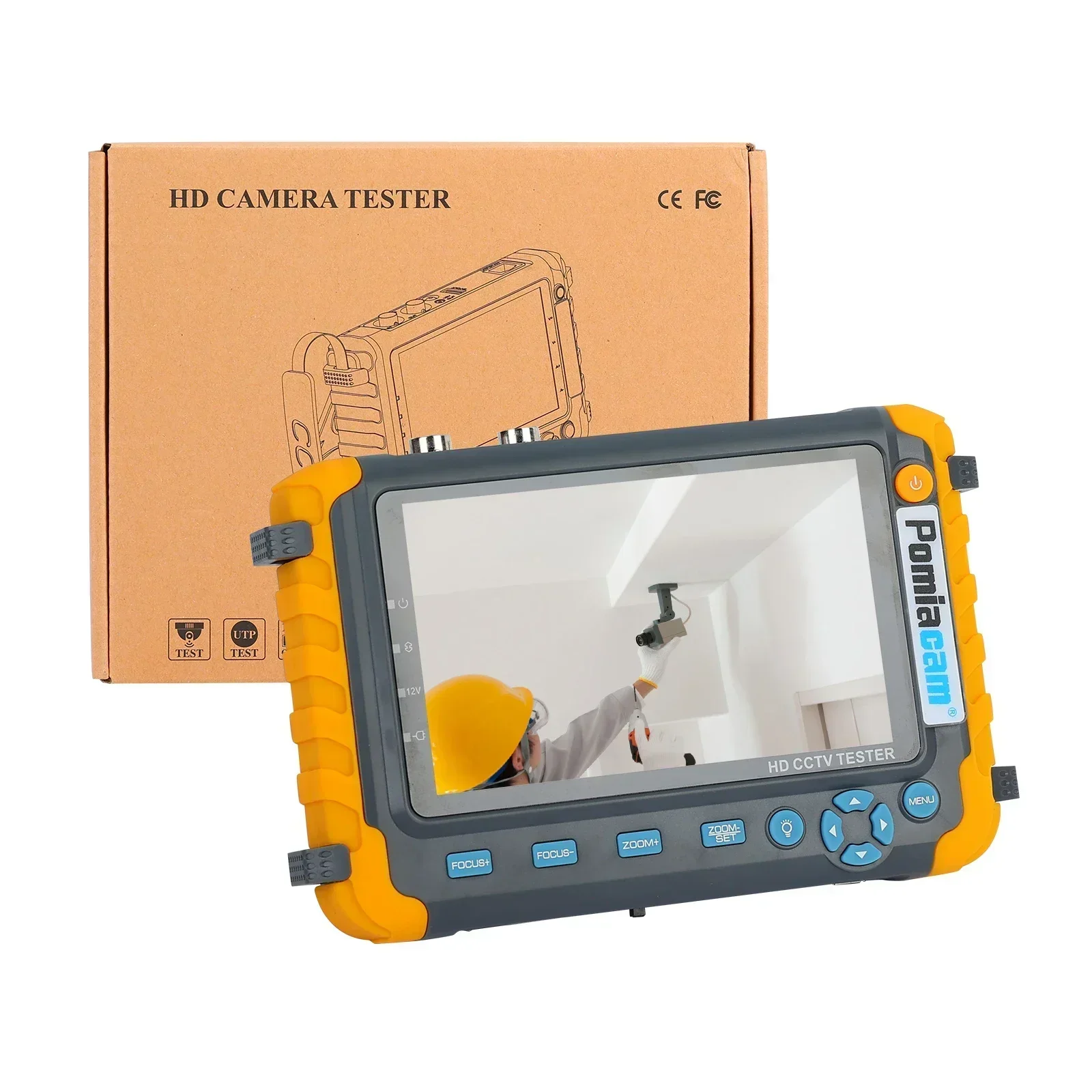 IV8W Tester CCTV 5.0 Cal Monitor CVBS 8MP AHD/CVI/TVI 4-w-1 Tester kamery Przenośny tester Obsługa PTZ Audio VGA Wejście HDMI