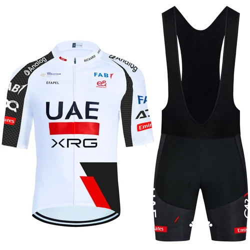 Imagen 1 del producto 2026 nuevo Jersey de Ciclismo blanco equipo de los Emiratos Árabes Unidos bicicleta Jersey pantalones cortos 10 colores hombres mujeres Ropa de secado rápido Ciclismo Pro bicicleta camiseta Ropa