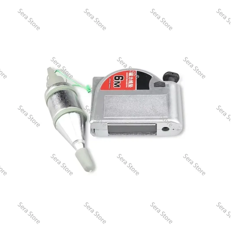 New 320g Magnetic Plumb Bobs, 6 Meters Retractable Line Reel With Magnetic Base For Engineering, Construction,Plumb Bob Setter