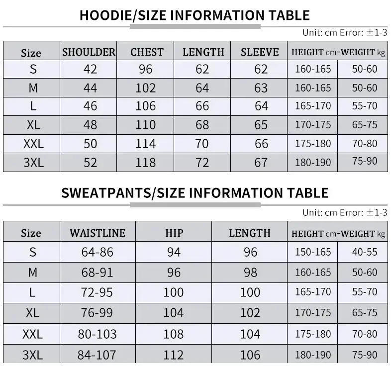 Men and Women Sets Tracksuit Hoodie Sweatshirt and Sweatpants 2-piece Set Fitness Gym Running Set Spring Jogging Sportswear Suit