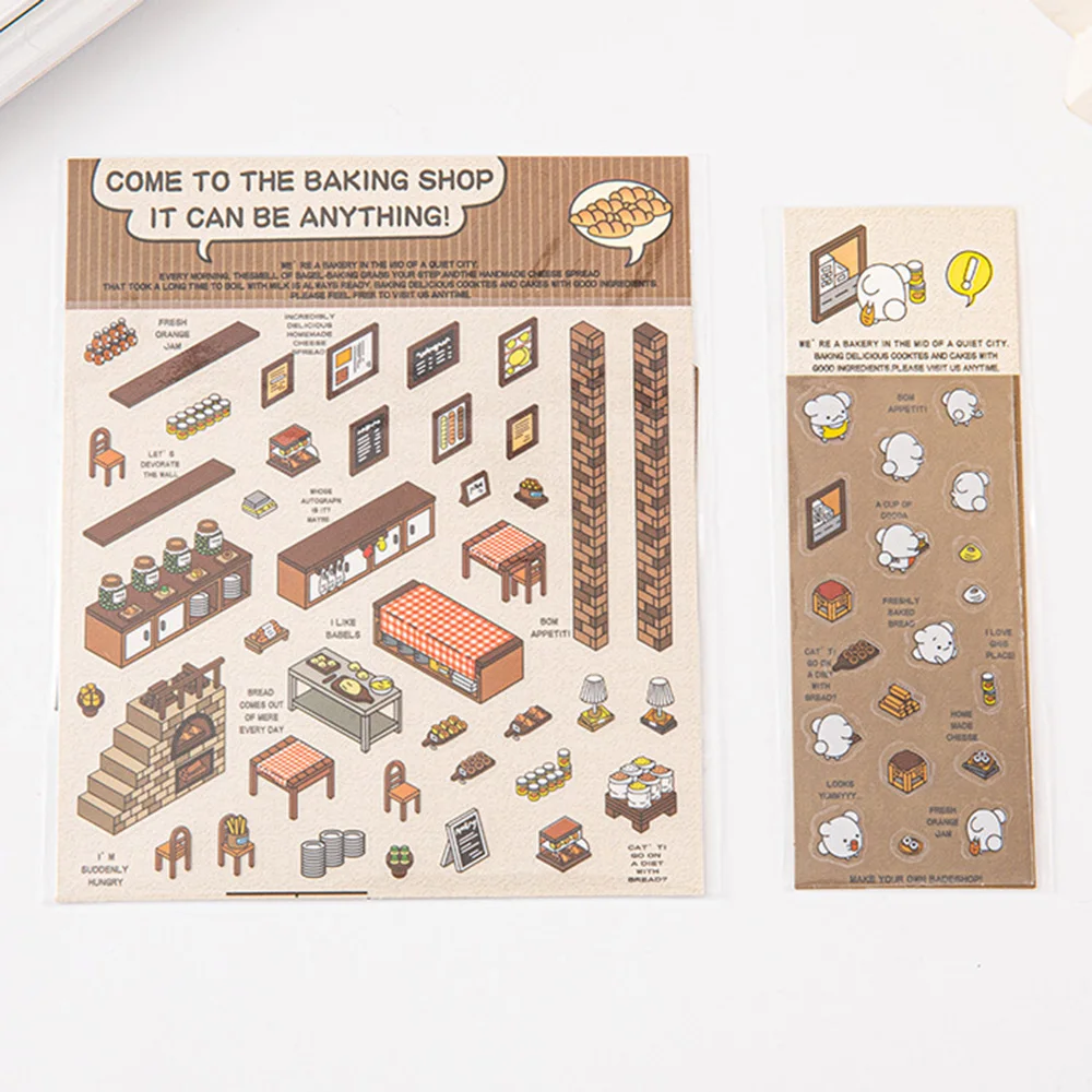 3D Three-Dimensional Storage Landscaping Series Stickers DIY Decorative Stickers Child Stress Relief