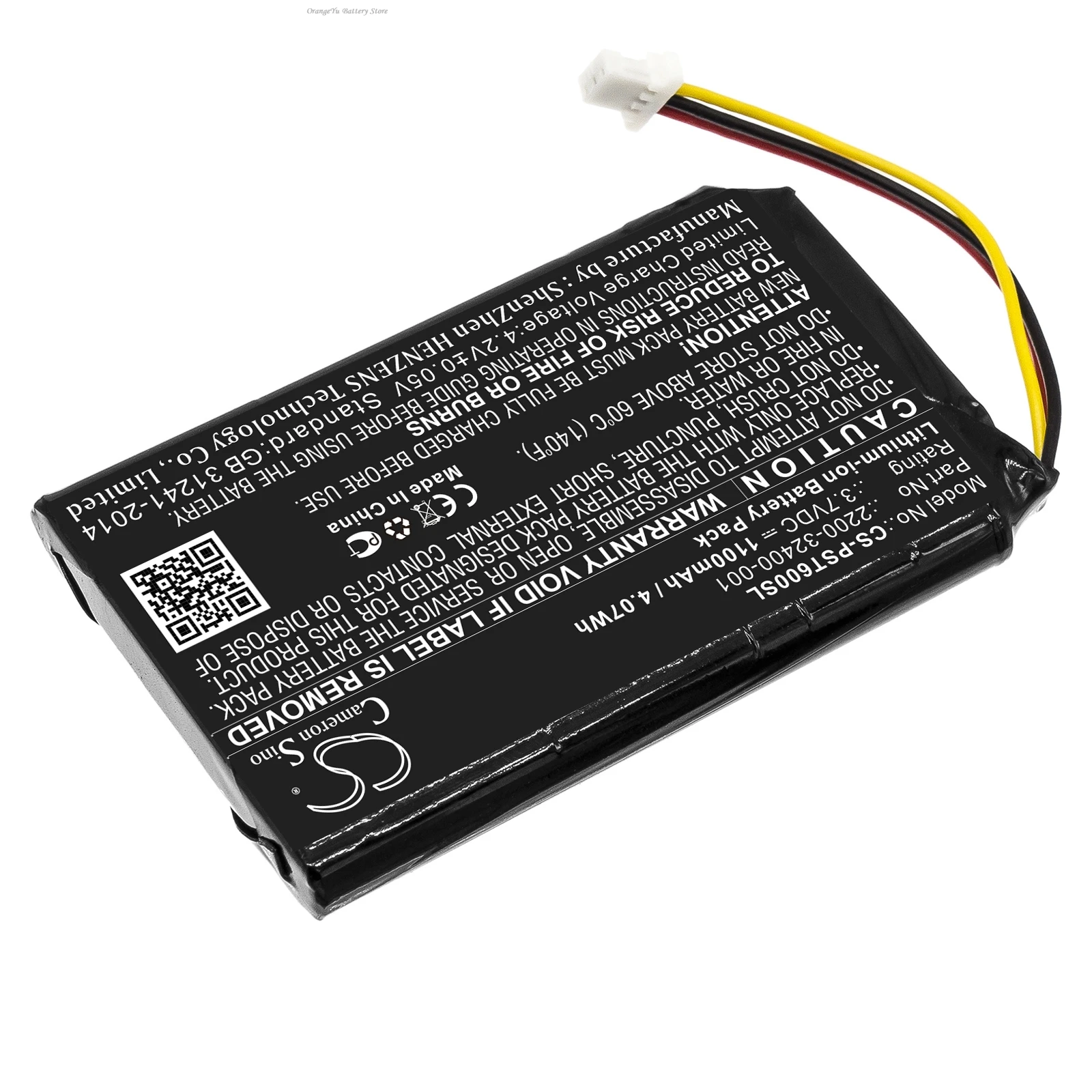 Replacement 3.7V 1100mAh Speaker Battery 2200-32400-001 for Polycom PWM-10T QDX-6000 Wireless Soundstation PWM-10