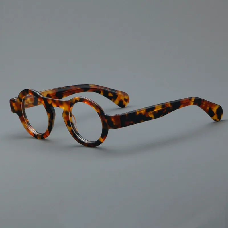 

Classic hand-made small round glasses thick-rimmed thick-rimmed plate myopia frames can be matched with degrees.