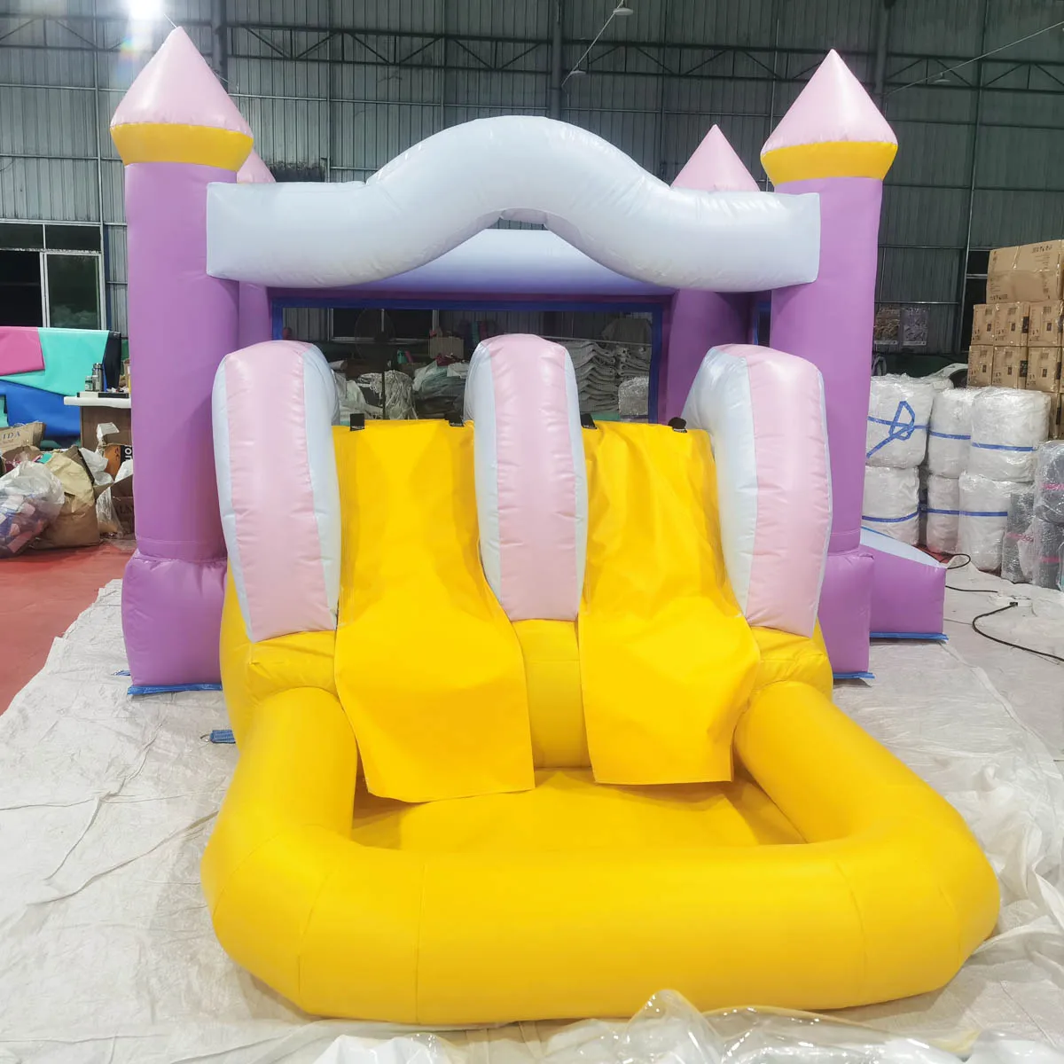 

Manufacturer Direct Premium Children's Outdoor Bouncy House Combo - Inflatable Castle with Slide for Safe & Fun Play
