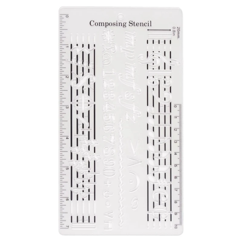 Song Writer's Composing Template Stencil For Music Notes & Symbols Staff Drawing Ruler Music Composition Accessories