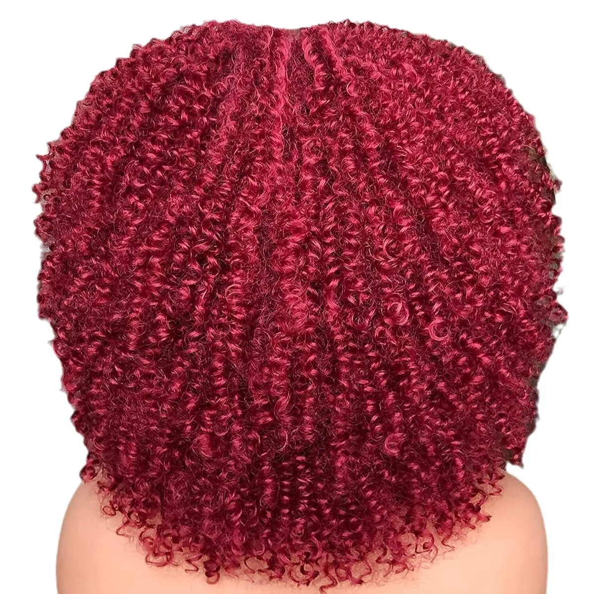 Perruque afro synthétique bouclée courte avec frange pour femmes noires, perruques complètes crépues