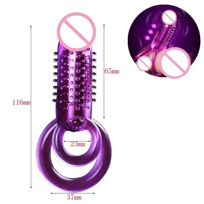 Penne Electric Female Vibrator 2 In 1 Ring Women Phalus Dildo Suction Cup Breast Gadgets Men Sextoys Years Moves Erotitque