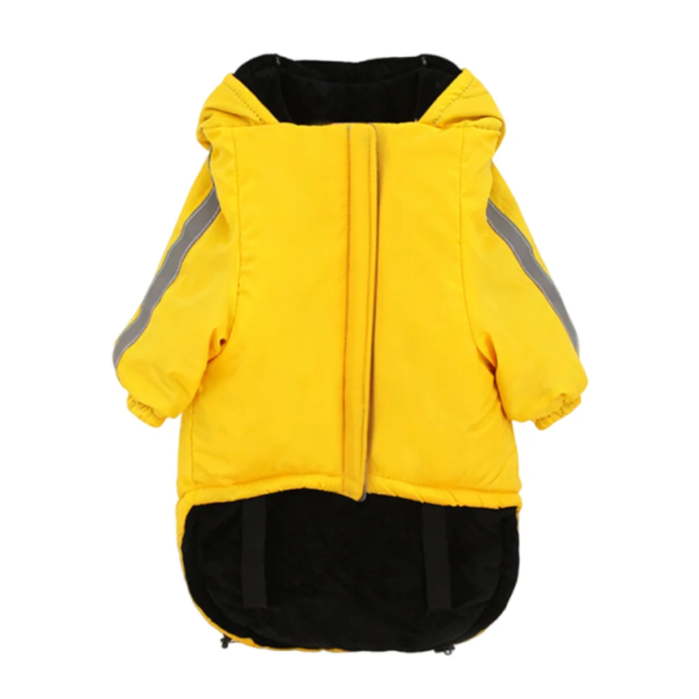 

Pet Costume Windproof Fleece Dog Clothes Waterproof Comfortable Winter Pet Apparel Warm Reflective Dog Hooded Coat for Dogs