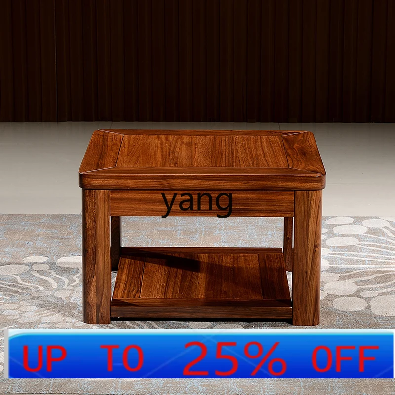 

LMM Современный китайский стиль Угловой стол из массива дерева Черное дерево Угловой стол для гостиной