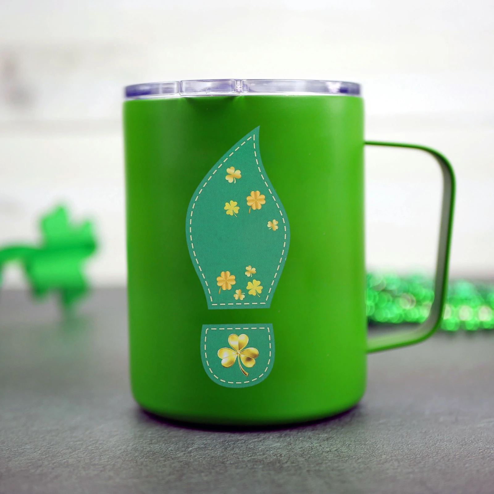 

Four Leaf Clover Stickers Saint Patrick Day Footprint Shamrock Decals PVC Floor Wall Art Craft Supplies Home Decor Kids