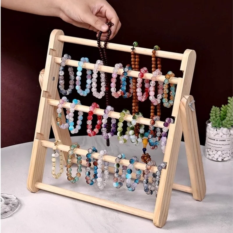 Holz-Schmuckständer für Ohrringe, Ohrstecker, Ketten, Armbänder, Markt-Ohrring-Display, Kartenständer, Regal für Haarnadeln und Stirnbänder