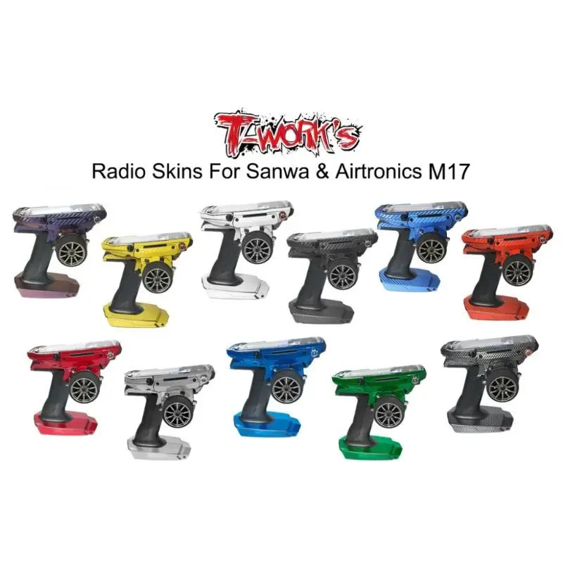 Original T Works TS-045 Shiny Carbon Fiber Sticker (For Sanwa & Airtronics M17 ) Rc Tool