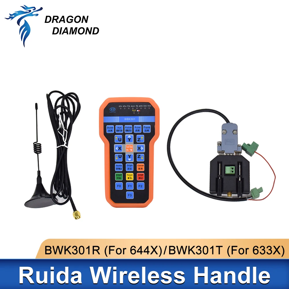 

Ruida Wireless Operating Handle BWK301R BWK301T For Laser Engraver Cutting Machine For RDC6442G RDC6442S RDC6432G