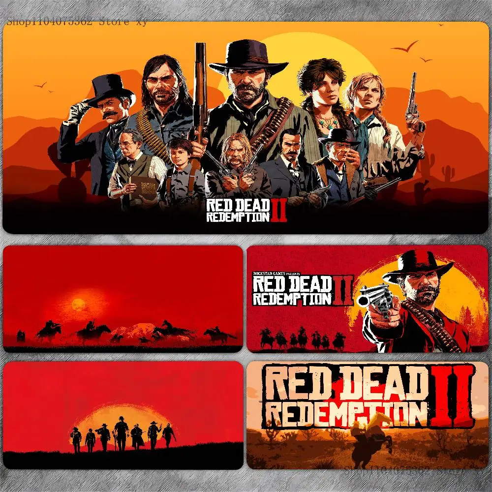 Red Dead Redemption 2 Game Mouse Pad Large Gaming Keyboard Mat LockEdge Rubber Computer Office Accessories