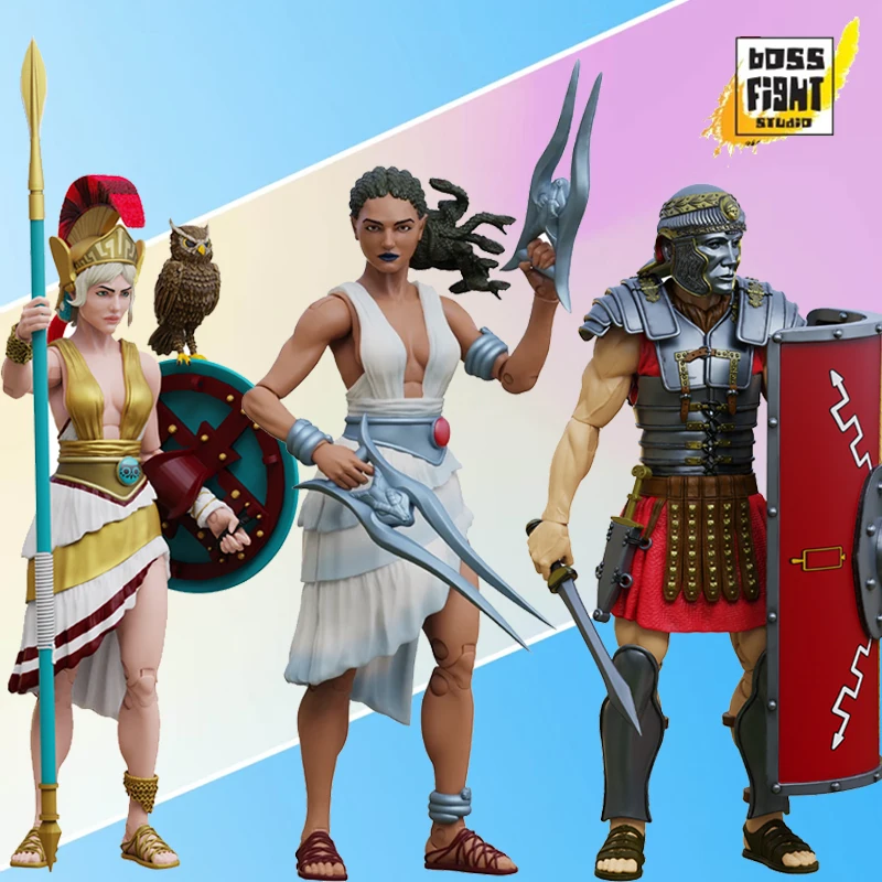 

Boss Fight Studio Genuine 10th Anniversary 2 Polo Horse Soldier Athena Medusa 4-inch Doll Model Toy 1/18 Collectibles Retro Toys