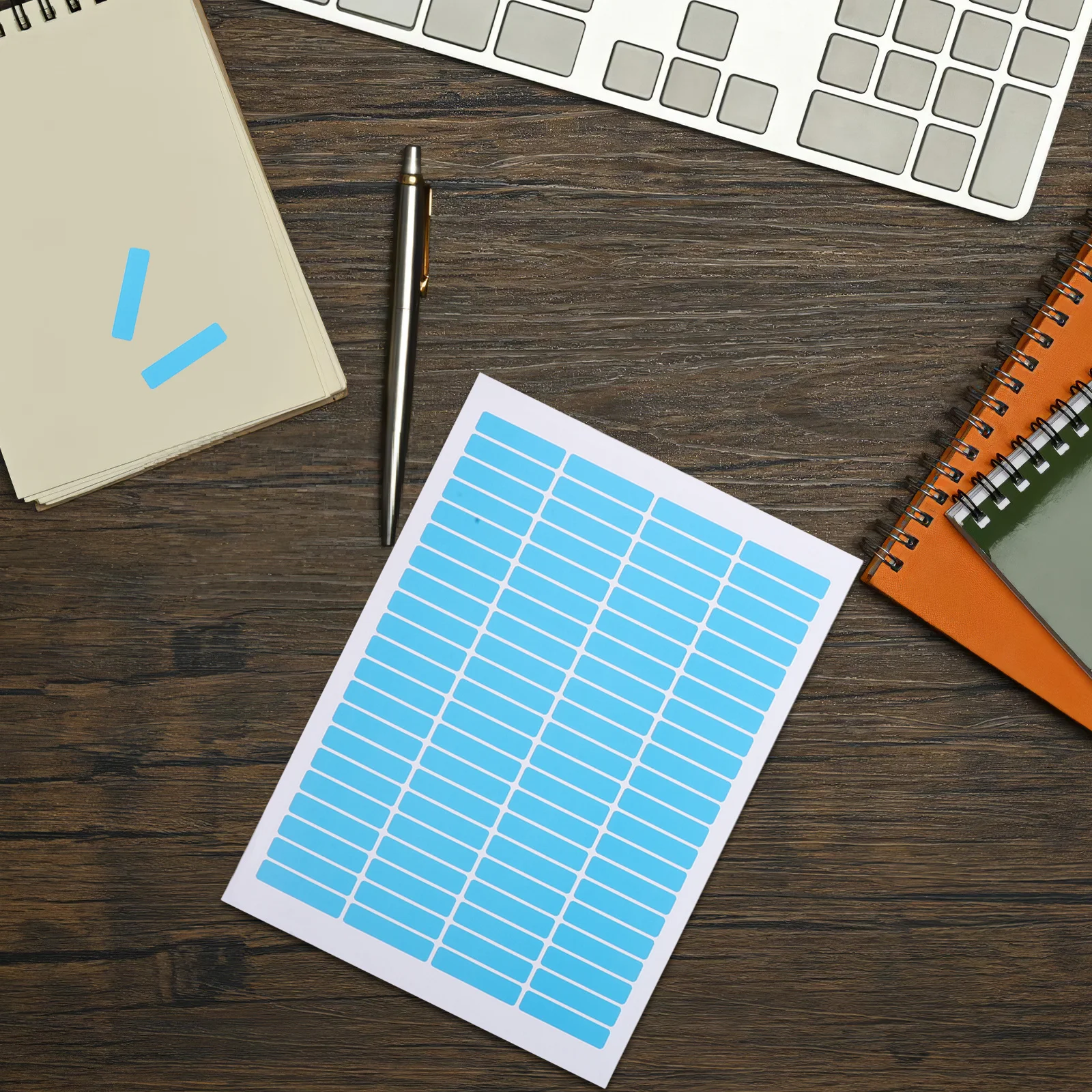 

20 Sheets Waterproof Material Labels Rectangle Color-Coding Printable Blank Stickers For File Folder Packing Identification