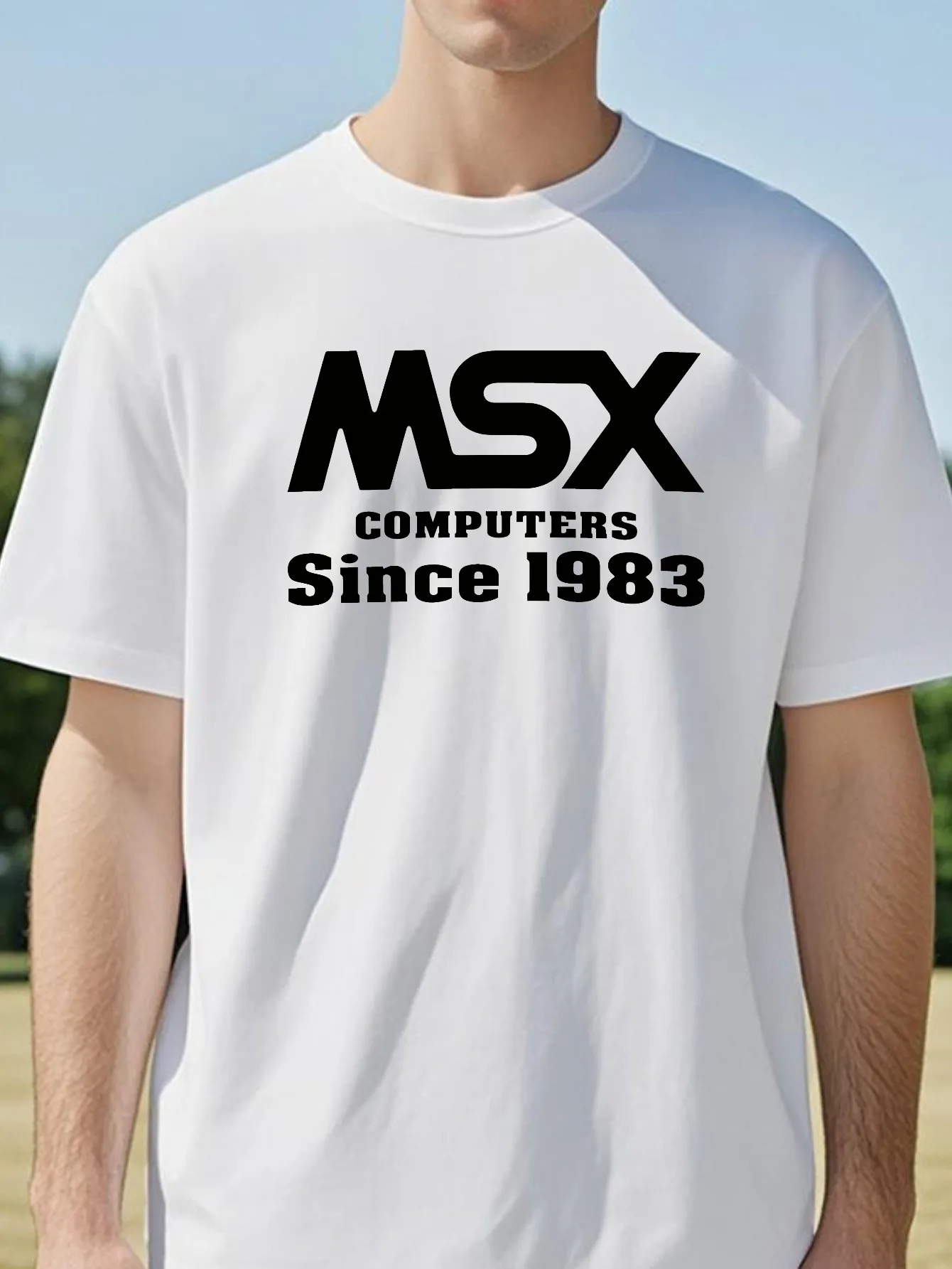 

New MSX computer since 1983 letter print T-Shirt summer Crewneck Breathable Tops Harajuku Style clothes t shirt Short Sleeve tee