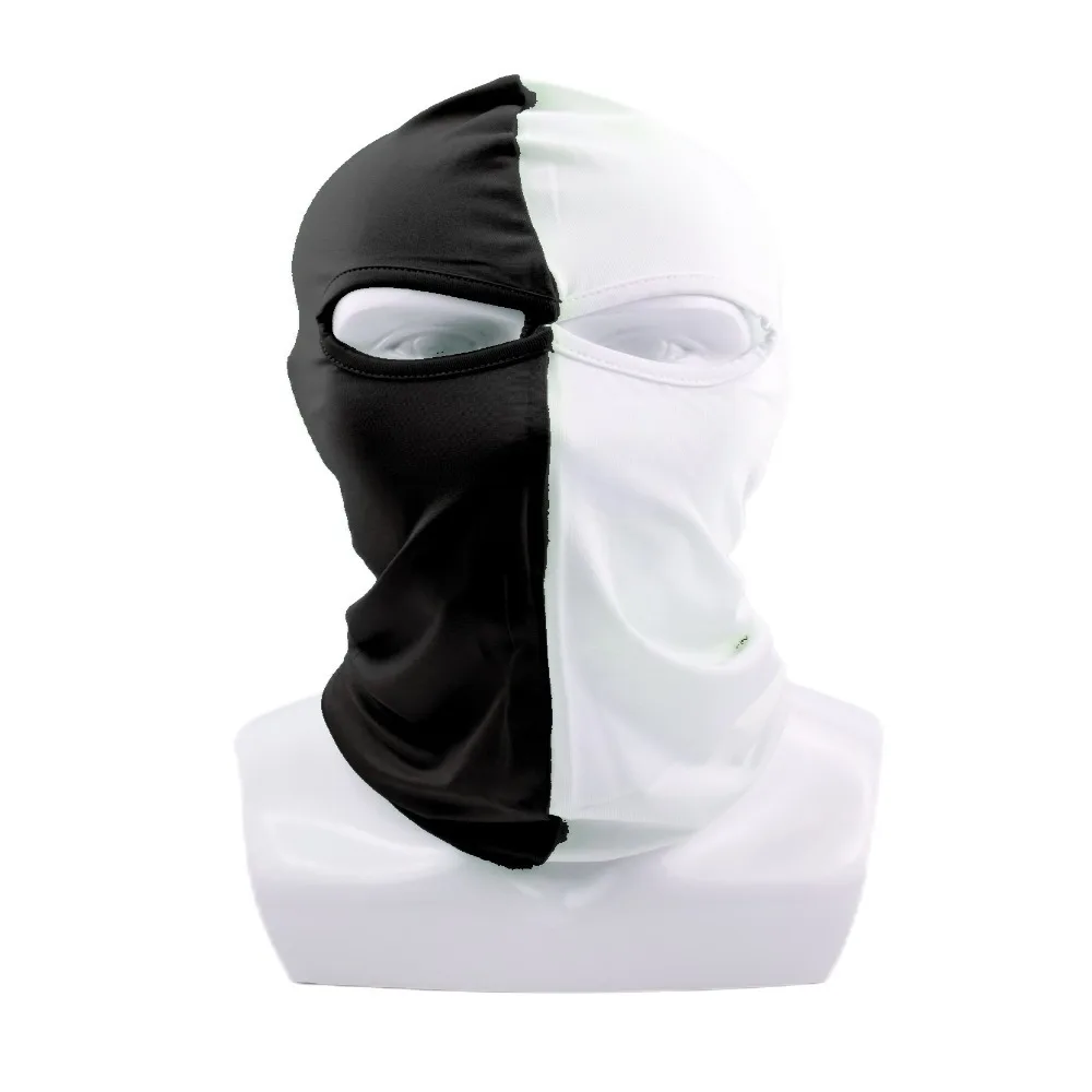 Trendy 3 Hole Full Face Mask Sunscreen Two Tone Style Riding Scarf Dust Head Cover