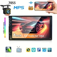 Estéreo para Auto HD de 7 Pulgadas, Reproductor MP5 Doble DIN, Mirror Link, USB/AUX, Radio FM, Controles en el Volante, Cámara de Reversa