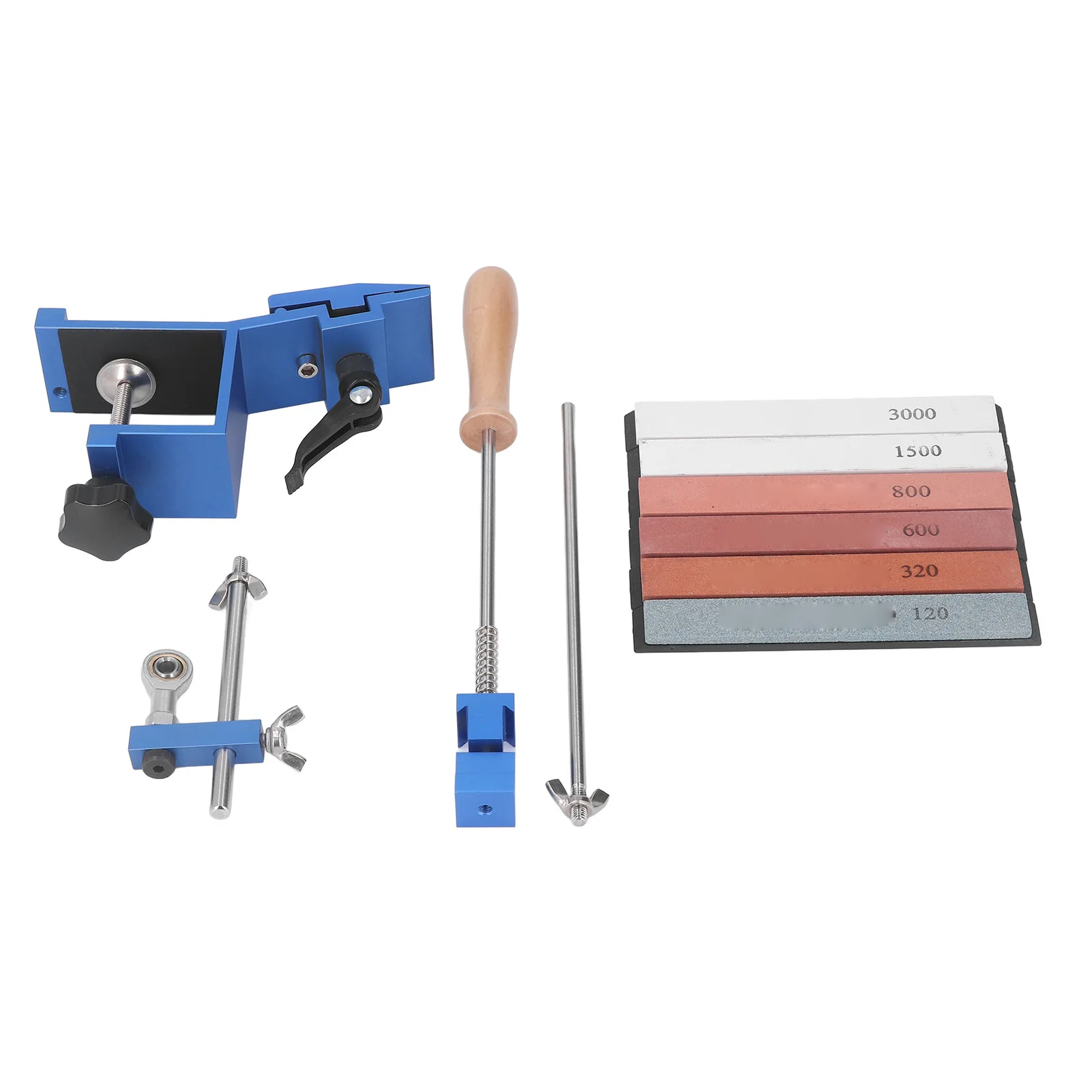 Fixed Angle Knife Sharpener Home Use Professional Quick Clip Knife Sharpening Kit with 6 Whetstones Fixed Angle Knife Sharpener