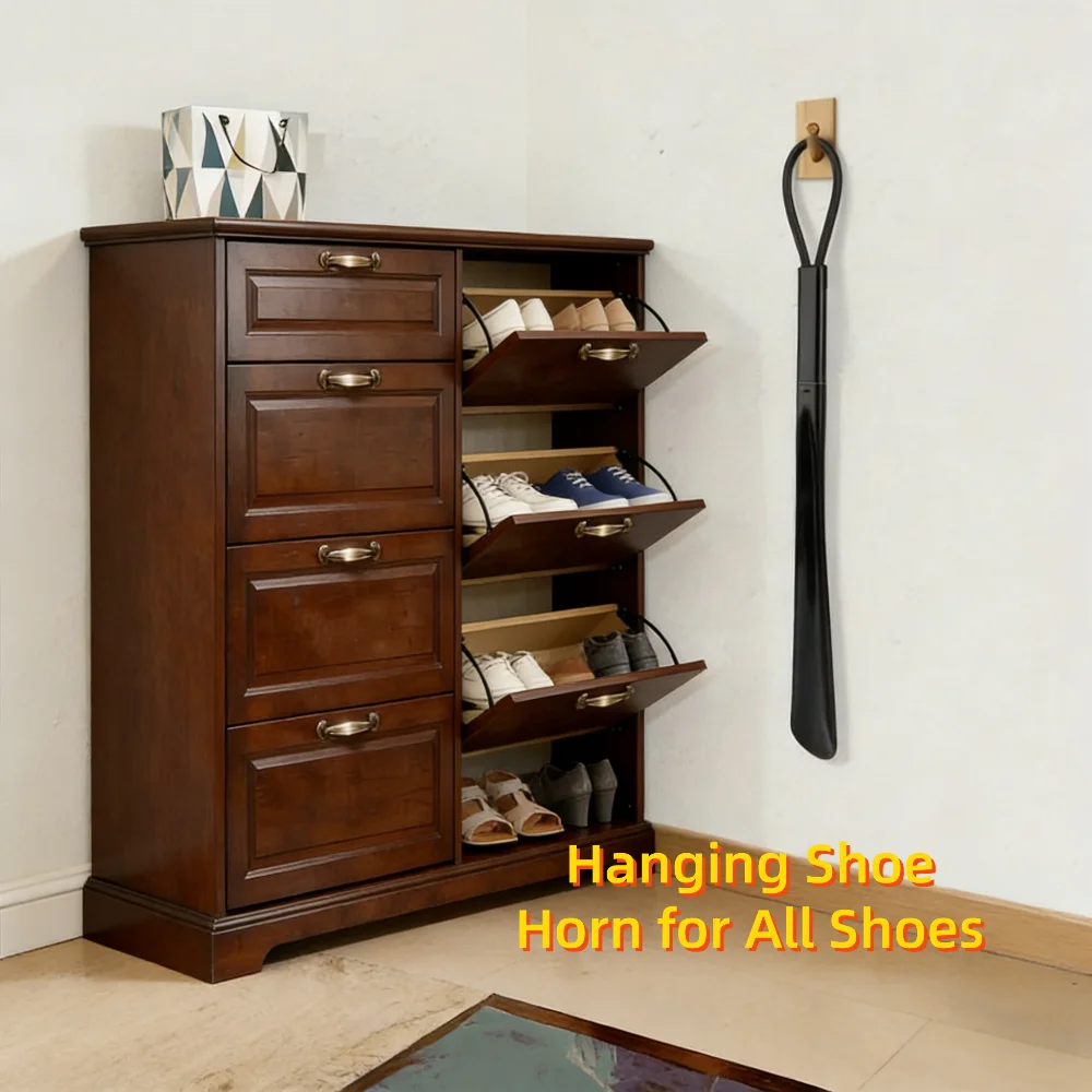 Extra Long Shoe Horn No Bend ABS Non-Slip Durable Shoe Helper for Elderly Pregnant Women Men Boots High Heels Hanging Shoehorn image 2