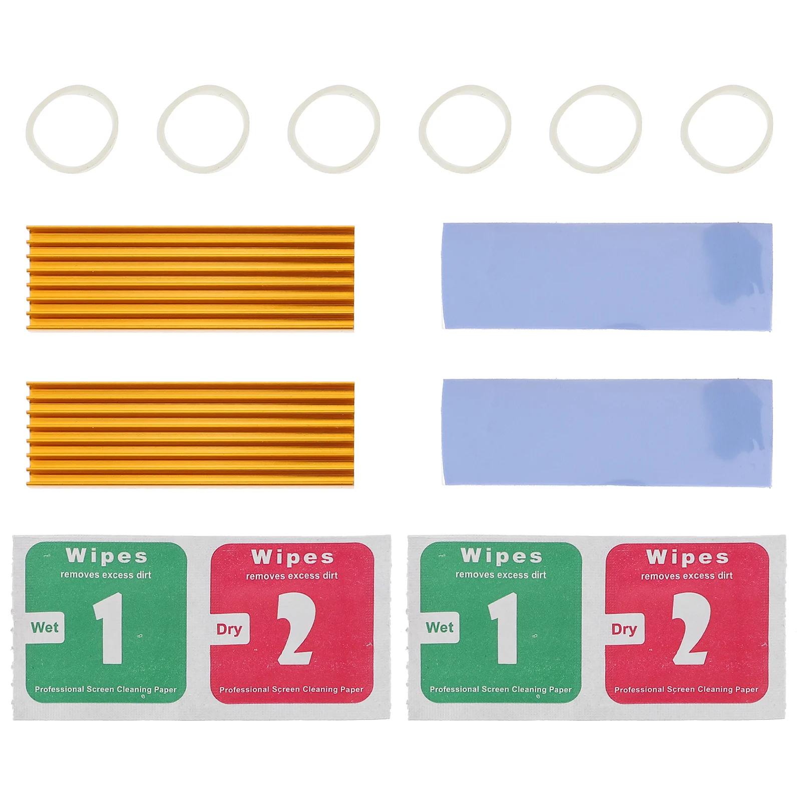 

2 Sets SSD Heat Sink Metal Heating Solid State Drive Radiator Aluminum Cooler Fin