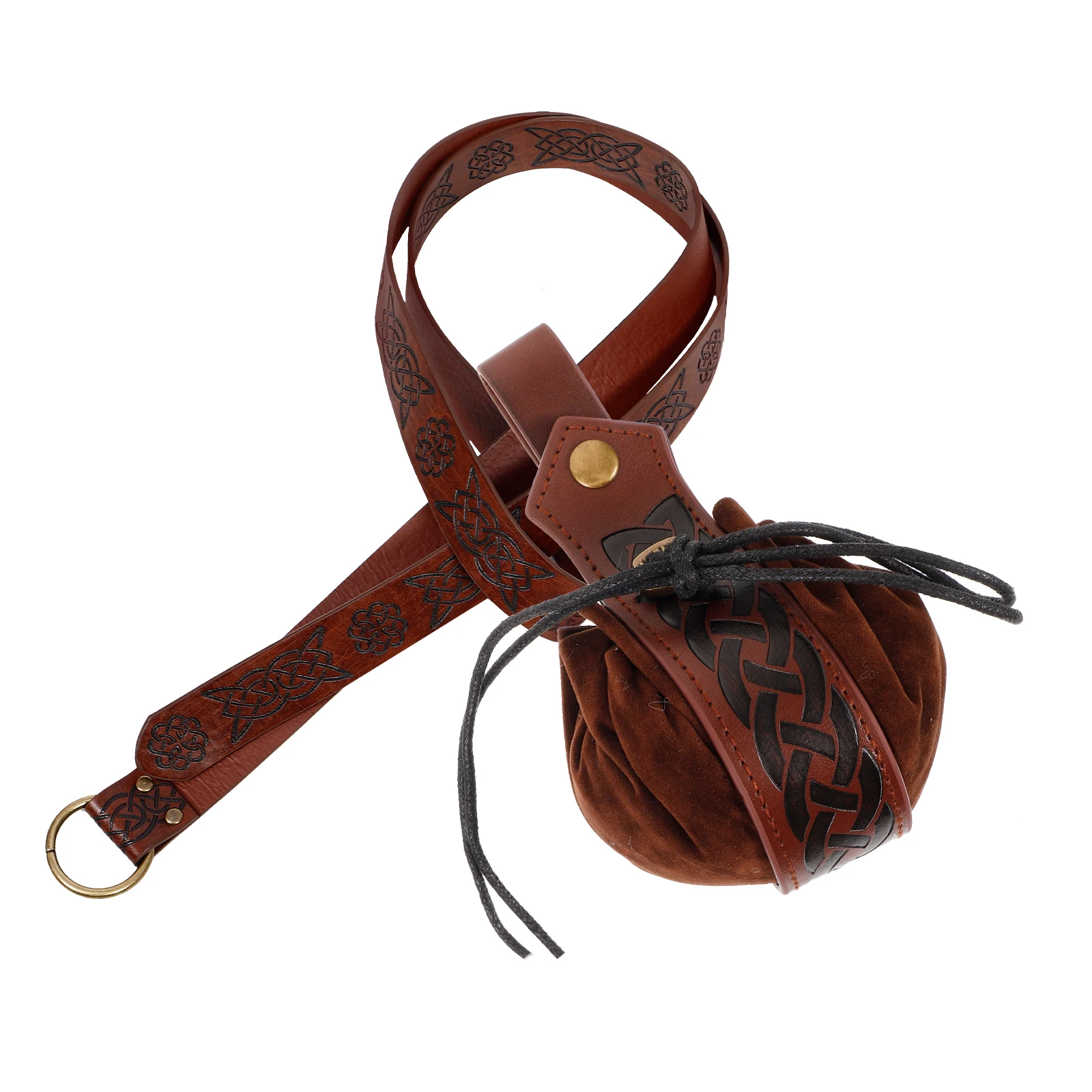 

Belt Waist Bag Set 165cm PU Medieval Viking Cosplay Ratchet Mens Renaissance Accessories Halloween Pouch