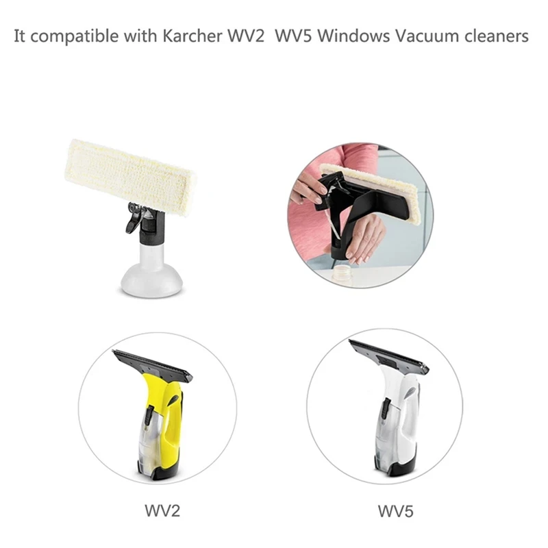 For Karcher WV2 WV5 Window Vacuum Cleaner Washable Mop Cloth Spare Parts Glass Clean Up Mop Rags Household Wipe Window Cleaner