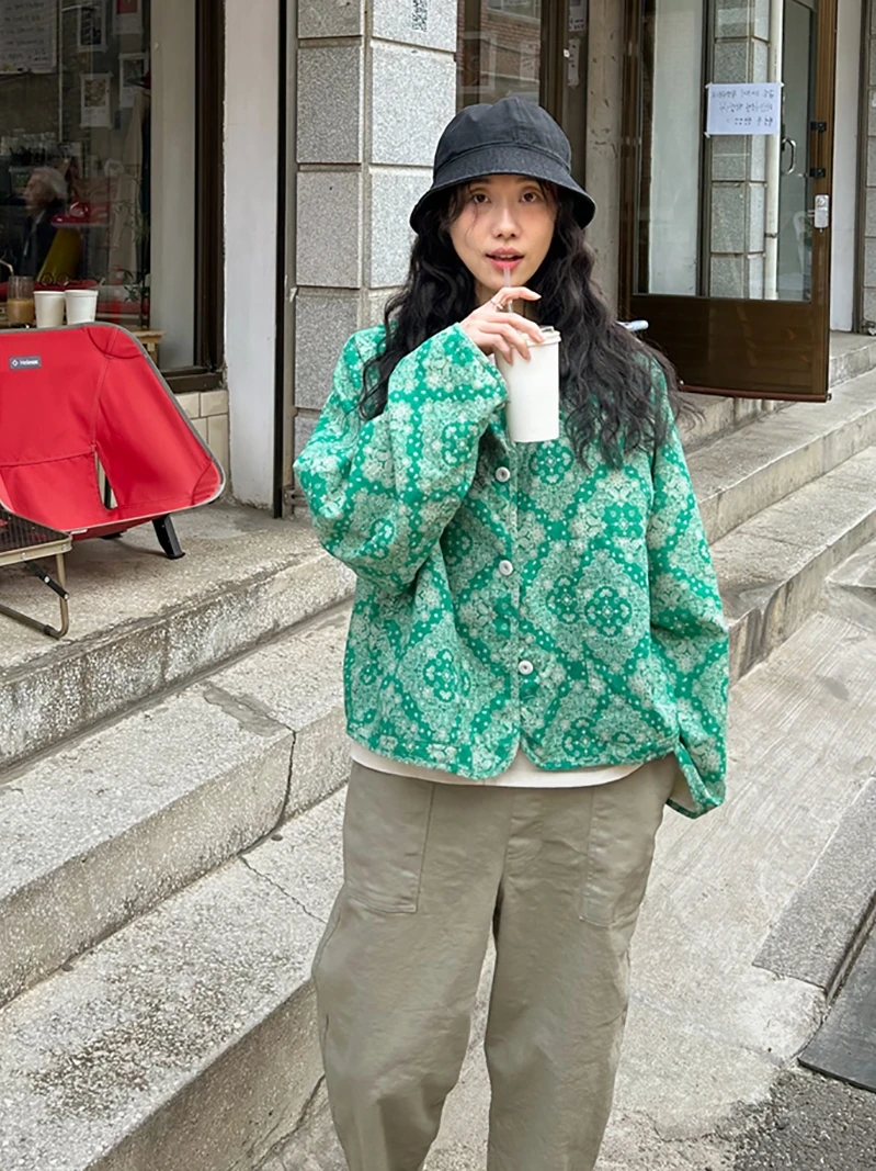 

SYLP японский свободный удобный хлопок женская верхняя одежда осенняя мода круглый Ne Commute Sle 00% хлопок