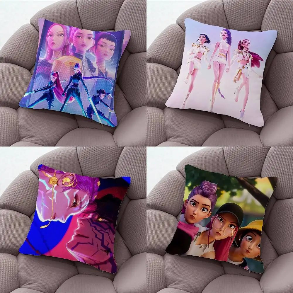 

Kpop D-Demon H-Hunters Pillow Case Pillow Case Living Room Sofa Cushion Cover Suitable For Home Bedroom Room Decoration